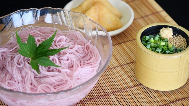 冷しそうめん　梅風味